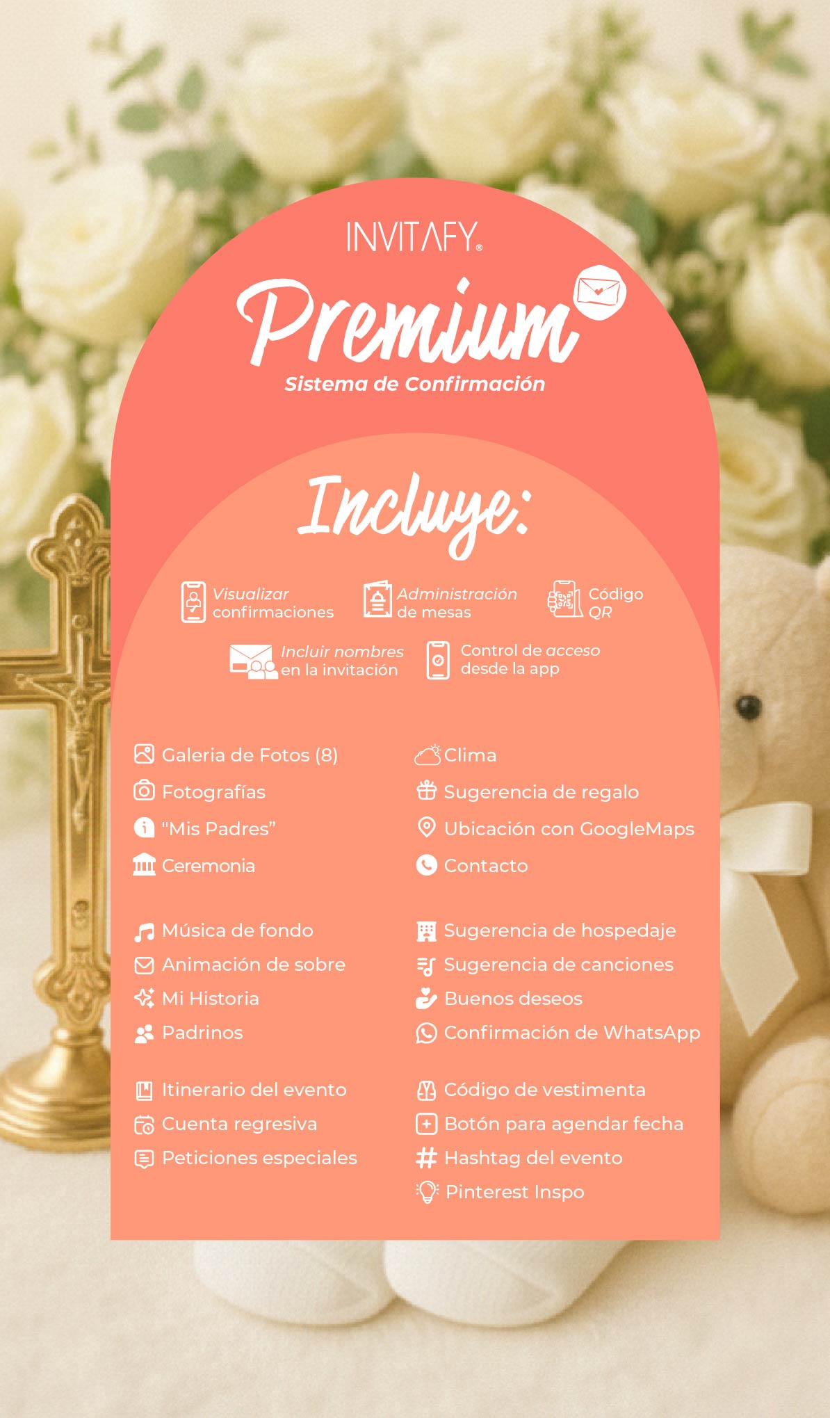 Minimalist Premium Christening Invitation + RSVP