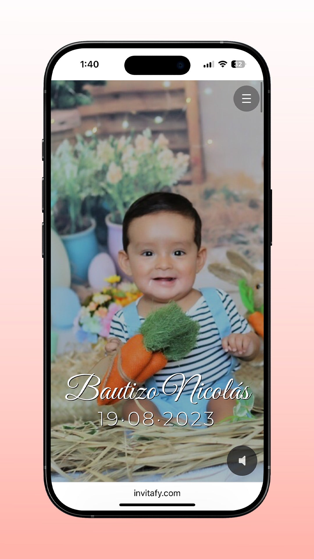 Minimalist Premium Christening Invitation + RSVP