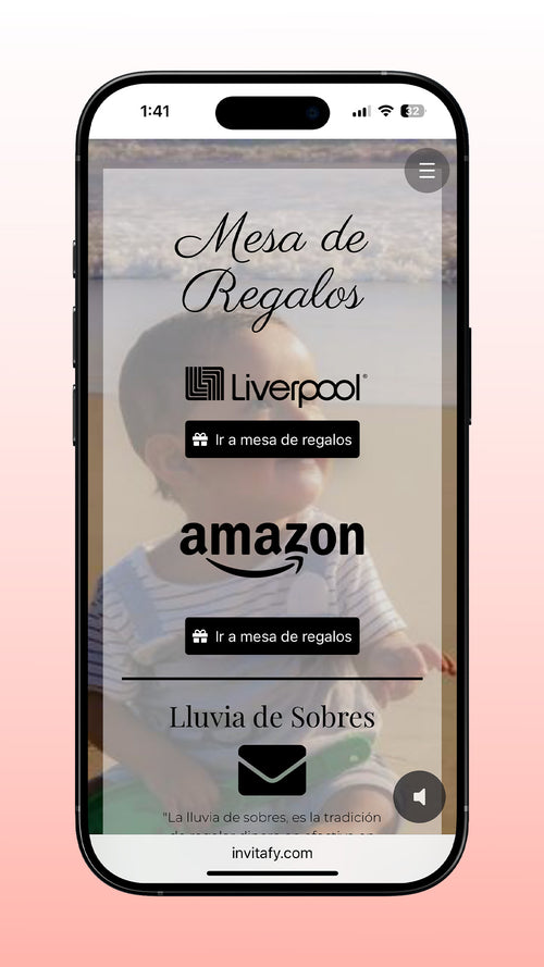 Invitación Bautizo Premium Minimalista + RSVP