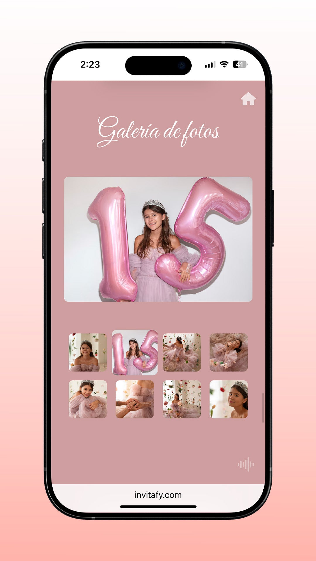 Minimalist Premium Quinceañera Invitation + RSVP