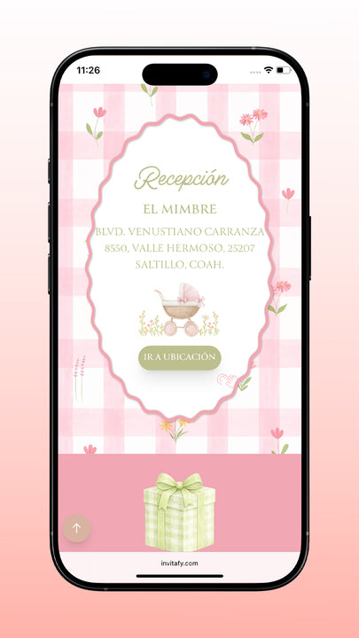 Invitacion de Baby shower Classic