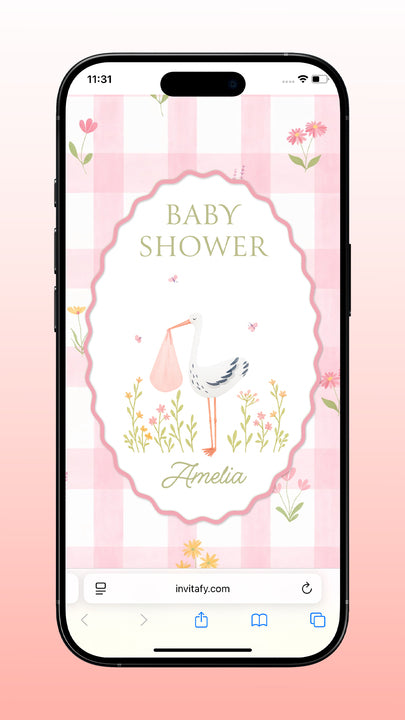 Invitacion de Baby shower Classic