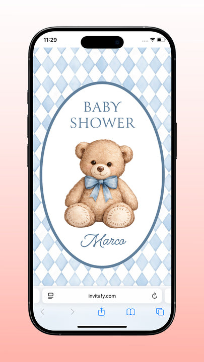 Invitacion de Baby shower Classic